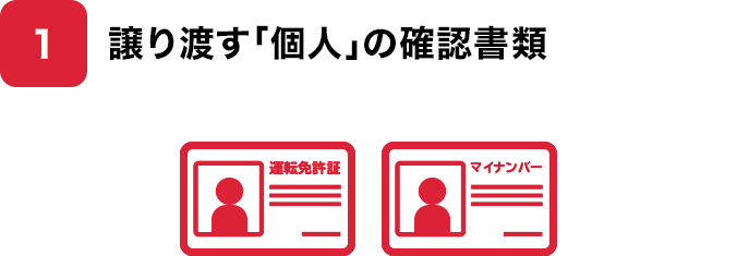 1 譲り渡す「個人」の確認書類