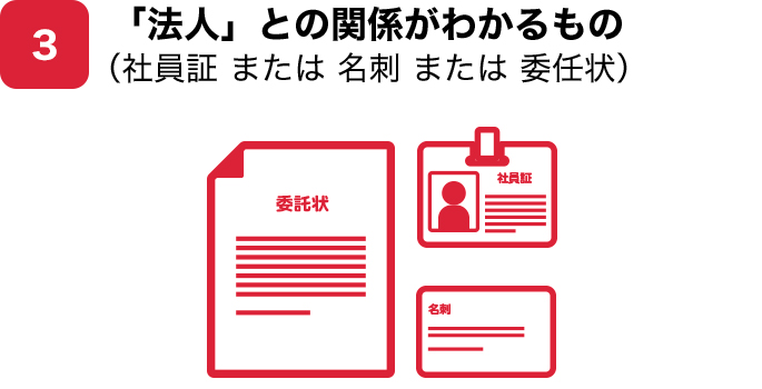 3.「法人」との関係がわかるもの